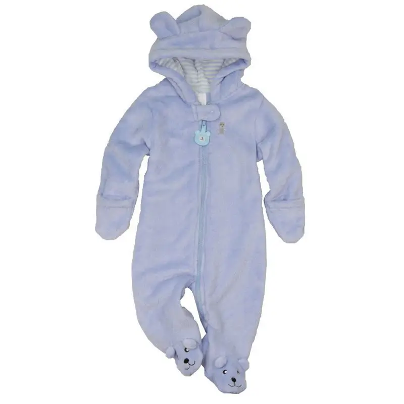 Autumn Winter Baby Rompers Bear style baby coral fleece brand Hoodies Jumpsuit baby girls boys romper newborn toddle clothing