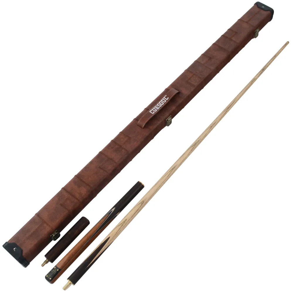 Free Shipping CSSC006 CUESOUL Handmade 58Inch 3/4 Piece Snooker Cue + Extension&Cue Case High Quality