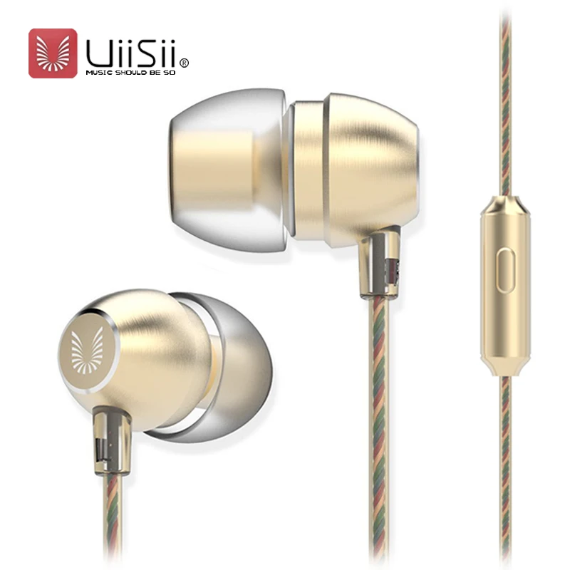 UiiSii HM7/HM6 In-ear Earphone Metal Super Bass Stereo Headphones with Microphone 3.5mm for iPhone /Samsung IOS Android Phones