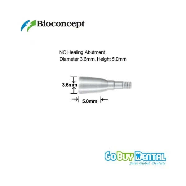 Straumann Compatible NC implant cap, conical, Diameter 3.6, Height 5 (121050)