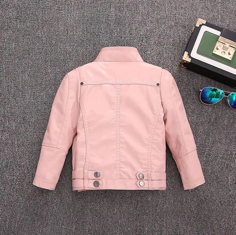 2-14Y HOT selling new Pu leather jackets for baby girl and boys loose good quality children coats kids spring sutumn tops ws410