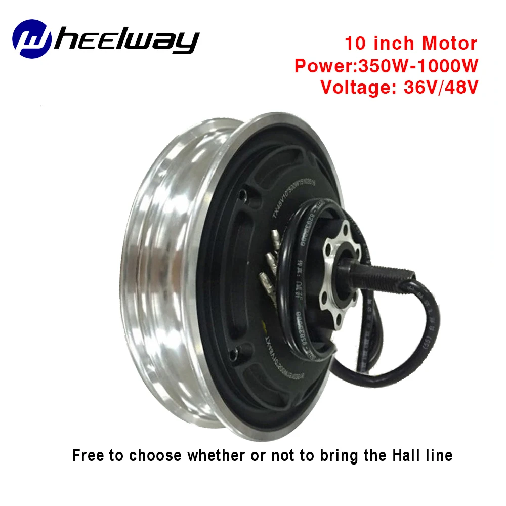 Electric Scooter Motor Parts, Vacuum Tire, Modified Wheel Brushless Motor Set, 10 Inch, 36V, 48V, 350W, 500W, 800W, 1000W, TX