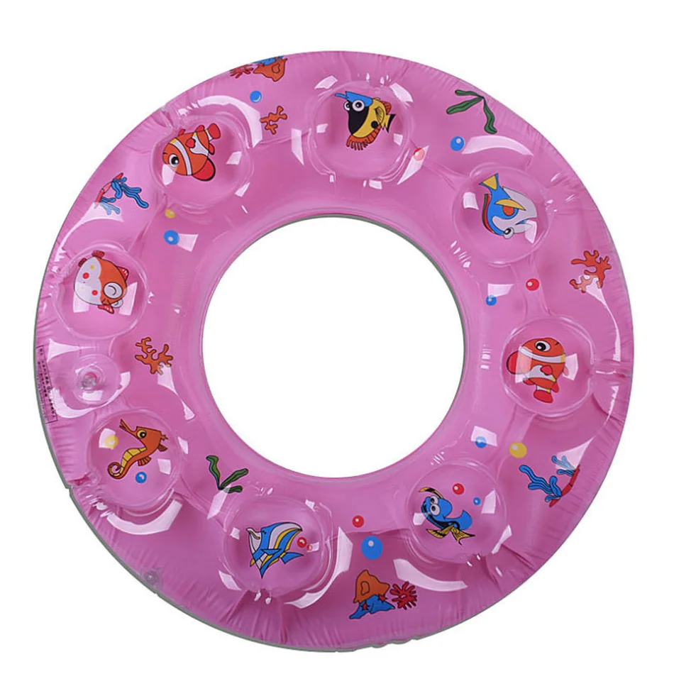 50/60/70/80/90cm Creative Summer Children  Swimming Ring Outdoor Supplies Crystal Inflatable Ring Pool Float Freeshipping