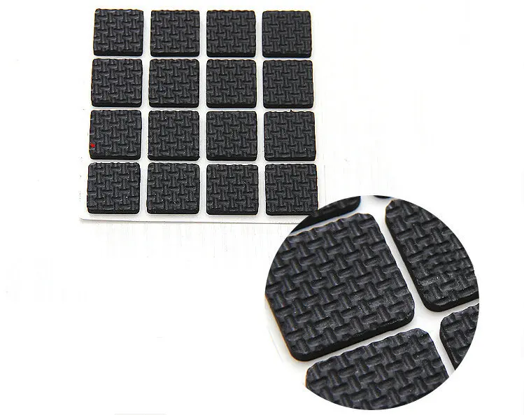 160 Pieces Furnitures Nonskid Square Protective Pad Mat Black 1.9 x 1.9cm