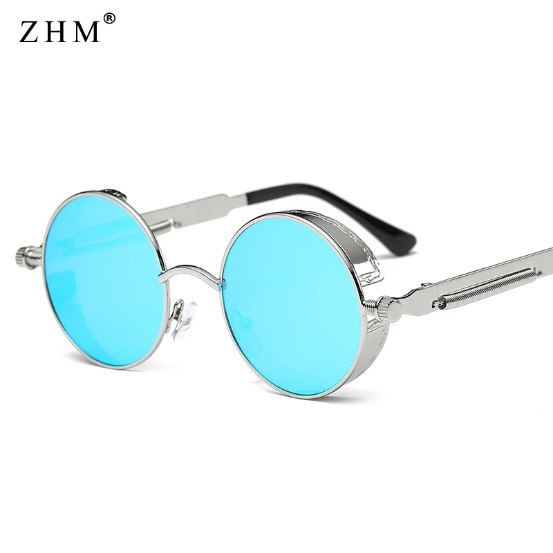 2022 Metal Steampunk Sunglasses Men Women Fashion Round Glasses Brand Design Vintage Sunglasses High Quality UV400 Eyewear