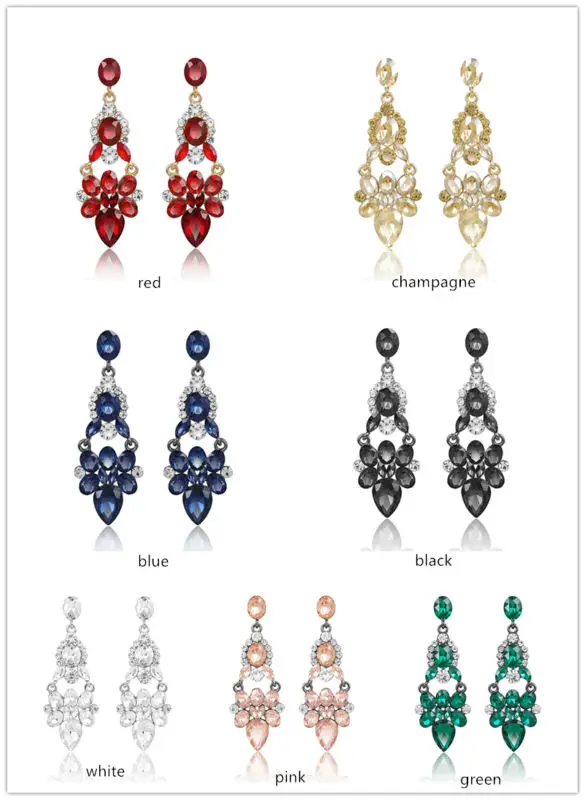 VEYO Full of Crystal Drop Earrings For Women Vintage brincos Pendientes Zinc Alloy Lead free nickel free