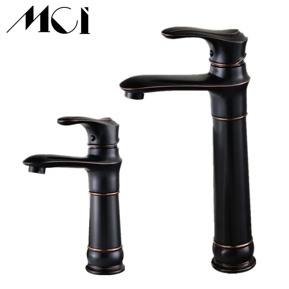 

Artistic Black ancient Bathroom Vessel Sink Faucet Single Lever Swivel Spout Basin Deck Mounted Bathroom Mixer Tap Torneira Mci