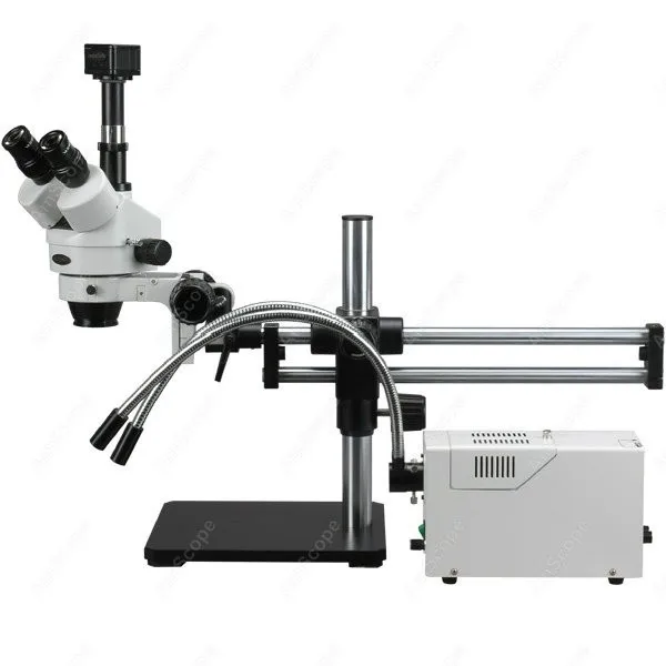 

Шарикоподшипник стерео микроскоп -- AmScope поставки 3.5X-180X шарикоподшипник стерео микроскоп w/волоконно-оптический y-свет + 9MP камера