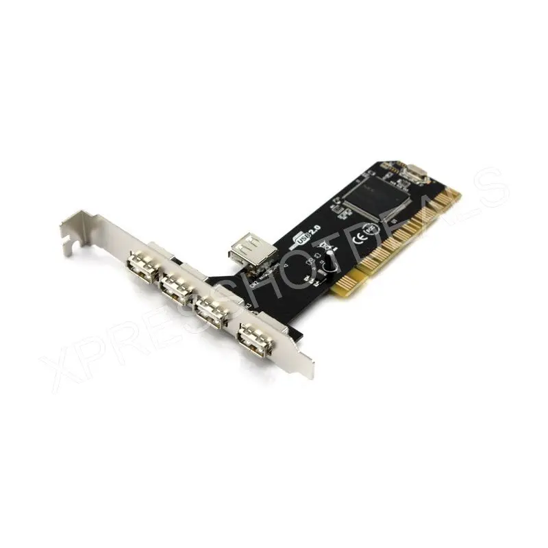 New USB 2.0 5 PORT (4+1) PCI HUB CARD HIGH SPEED ADAPTER 480MB for PC Windows