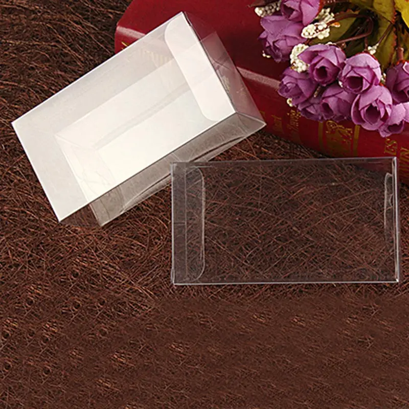 100pc 3.5x7x9 Jewelry Gift Box Clear Boxes Plastic Box Transparent Storage Pvc Box Packaging Display Pvc Boxen For Wed/christmas