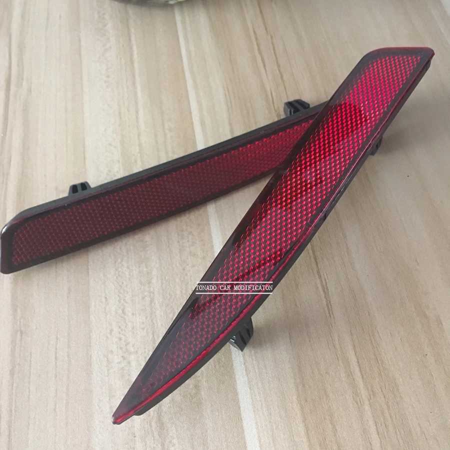 

Pair Red Rear Left & Right Bumper Reflector Tail Light Bars Brake Parking Warning For Volkswagen Scirocco R