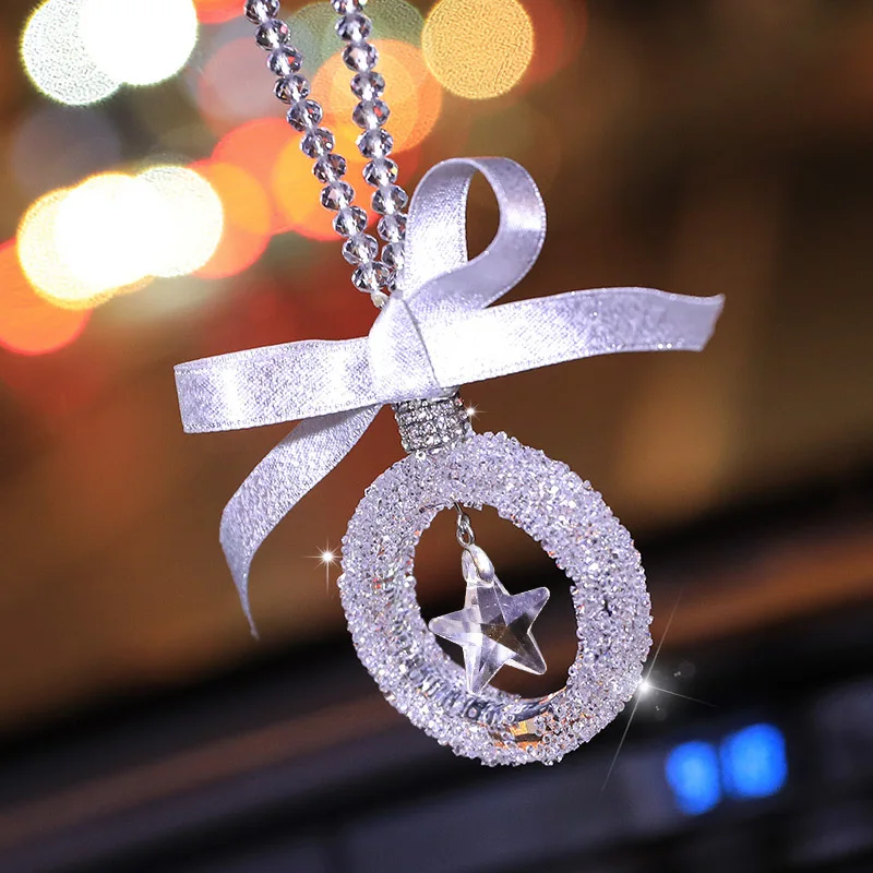 Crystal Star Pendant Glass Star Car Craft Transparent Decor Suspension Ornament Suncatcher Shining Hanging Trim Christmas Gift