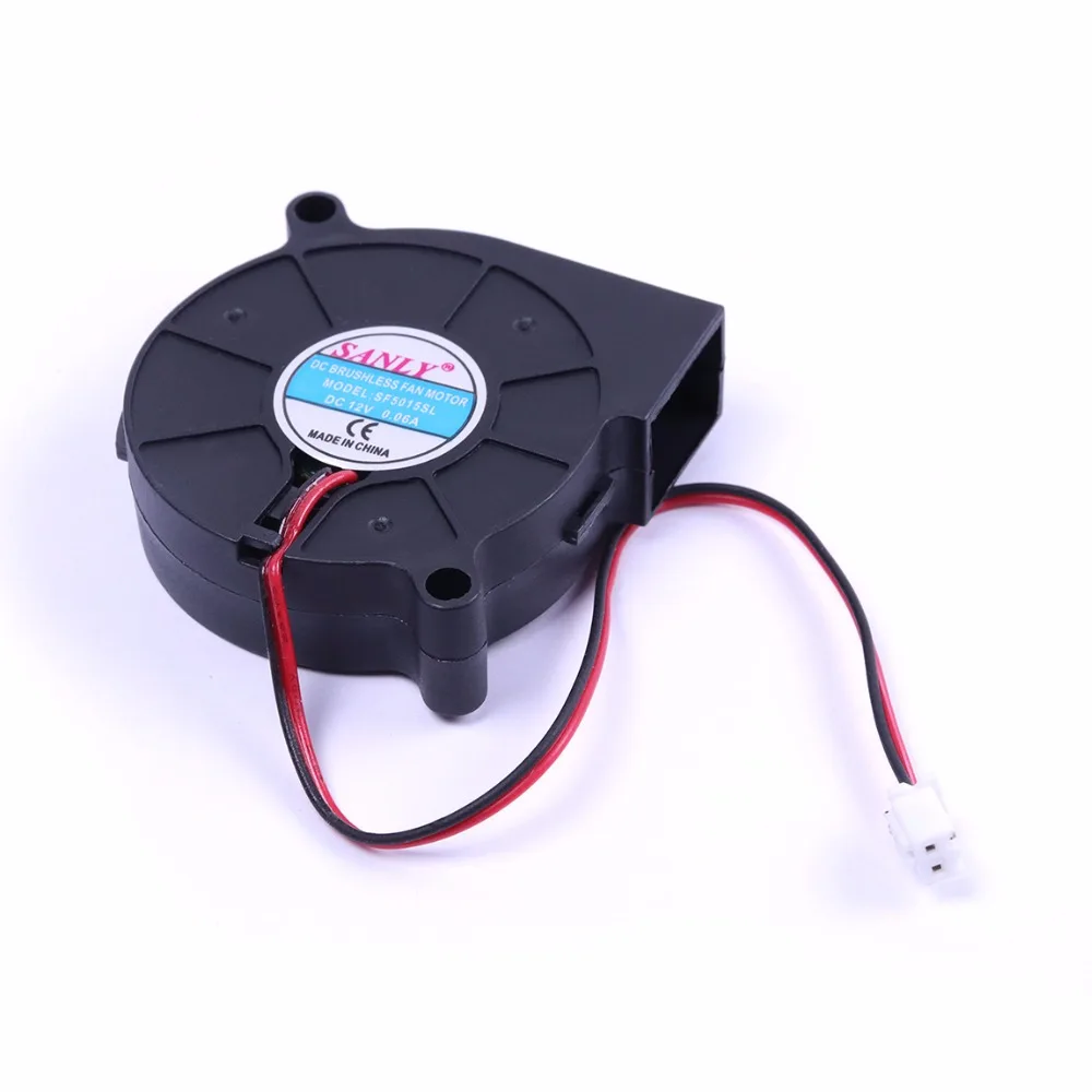 2pcs DC 12V 0.06A Brushless Turbine Cooling Blower Fan SF5015SL 1.8CFM Snail Fan Silent Blower for Heater Dedicated