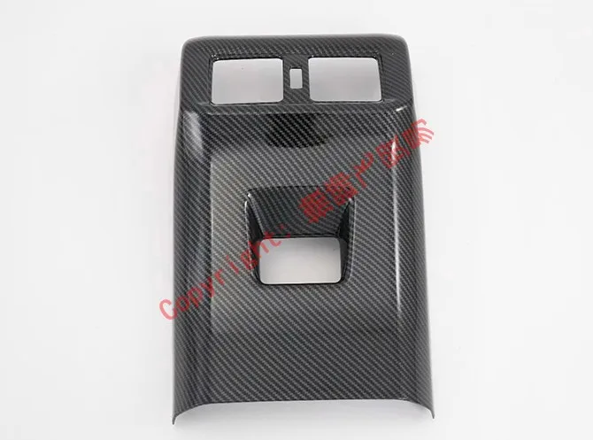 

Carbon Fiber Style Interior Rear Air-Condition Vent Outlet Full Cover Trim For Toyota Rav4 2019 2020 Car Accessories Stickers
