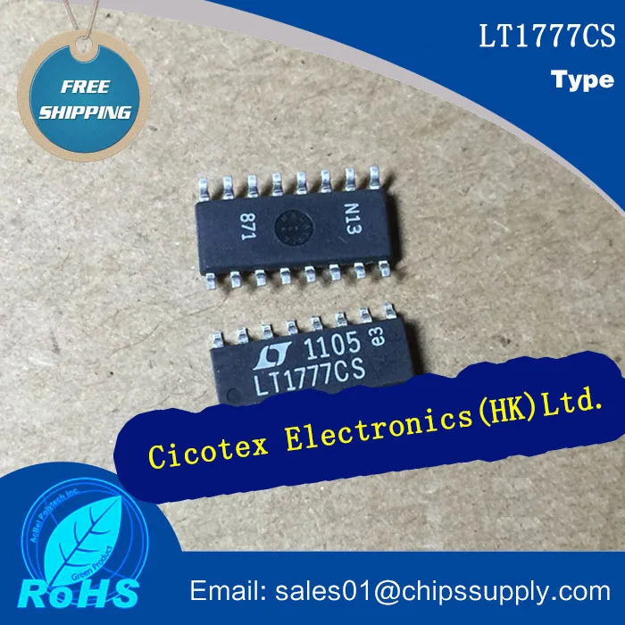 2pcs/lot LT1777CS SOP16 0.55A LT1777 CS IC REG BUCK ADJ 550MA 16SOIC LT1777CS#PBF LT1777CS#TRPBF LTC1777CS LT 1777CS 1777