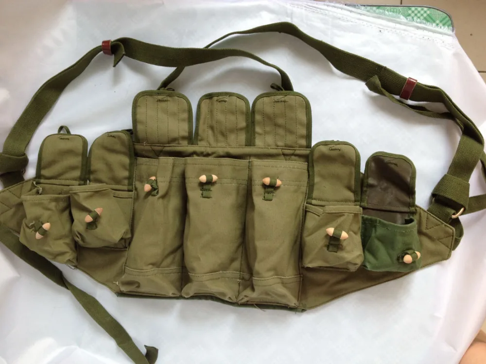 Original Vietnam War Chinese Type 56 AK Chest Rig Ammo Pouch- CN004