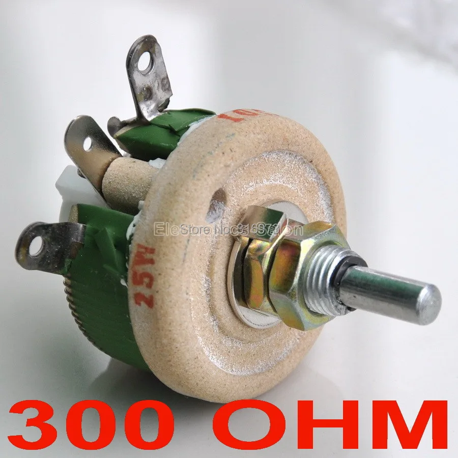 

(10 pcs/lot) 25W 300 OHM High Power Wirewound Potentiometer, Rheostat, Variable Resistor, 25 Watts.