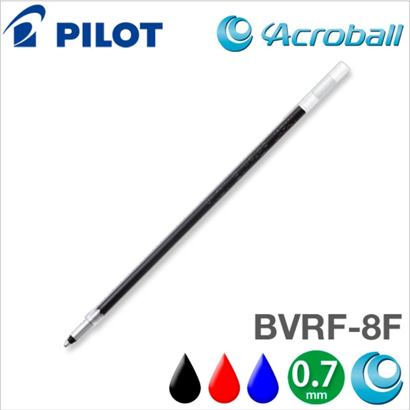 

Pilot BVRF-8F 6pcs/lot Acro Ink Ballpoint Multi Pen Refill - 0.7 mm - Black/Blue/Red/Green For Dr. Grip