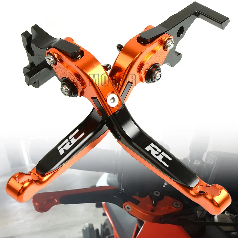 CNC Aluminum Motorcycle Adjustable Folding Brake Clutch Levers For RC200 RC390 RC125 RC 200 390 250 125 2012-2020 2021 2022 2023