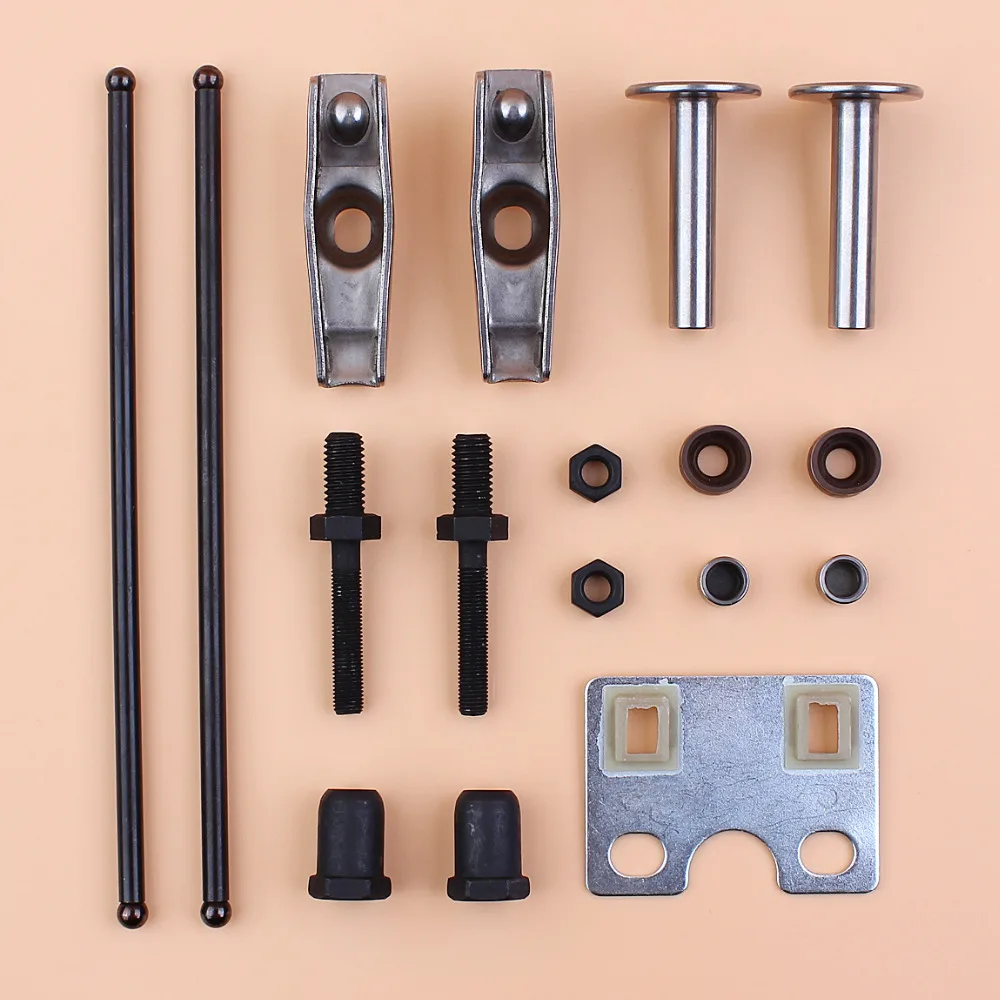 Valve Push Rod Guide Plate Rocker Arm Lifter Tappet Stem Seal Kit For Honda GX340 GX390 188F 5KW 6.5KW Generator Engine Motor