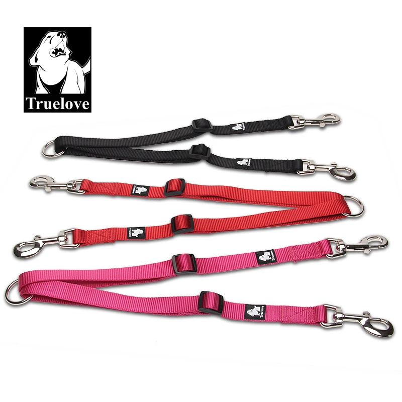 Truelove Nylon Double Dog Leash For Two Dogs Coupler No Tangle Pet Leash For Large Small Dogs For Training Running TLH2372