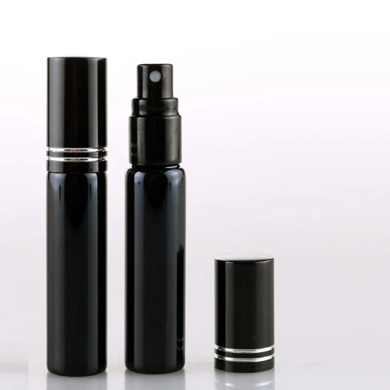 

10ml Black Plating UV Portable Glass Perfume Spray Bottles Atomizer Travel Women Parfum Makeup Setting Spray Bottle 100pcs/lot