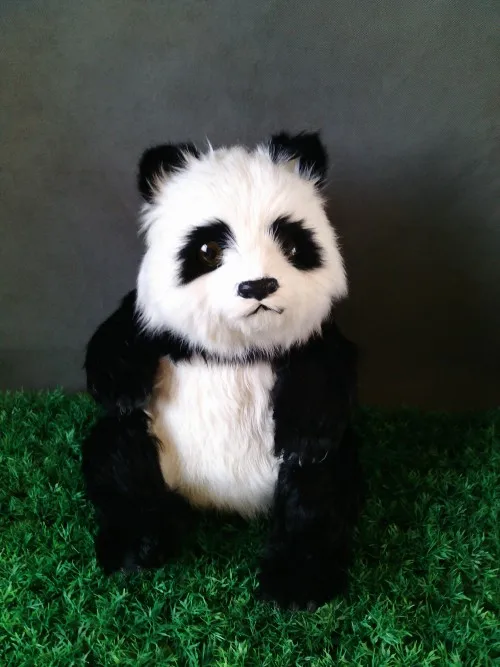 

large 27x23x32cm simulation panda fur model ornament photography prop home decoration gift h1399