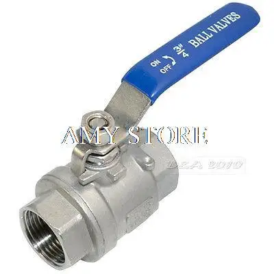 

3/4" Female BSPP 304 Stainless Steel Full Port Ball Valve Vinyl Handle WOG1000