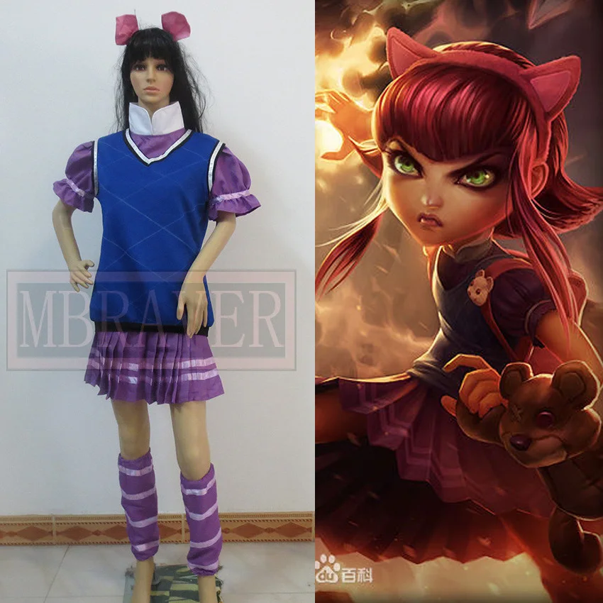 LOL Annie The Dark Child Cosplay Costume Custom Made Free Shipping