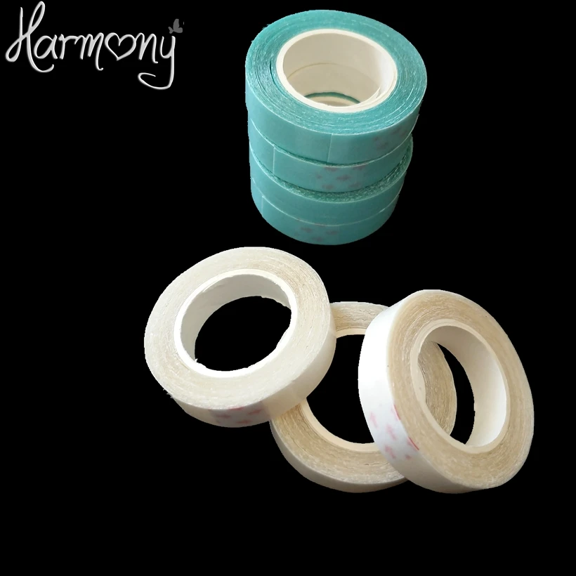 

2Rolls1cm*3m Blue white Color Super Quality Hair Extension Tape Double Sided Adhesive Tape for PU Skin Weft Tape Hair