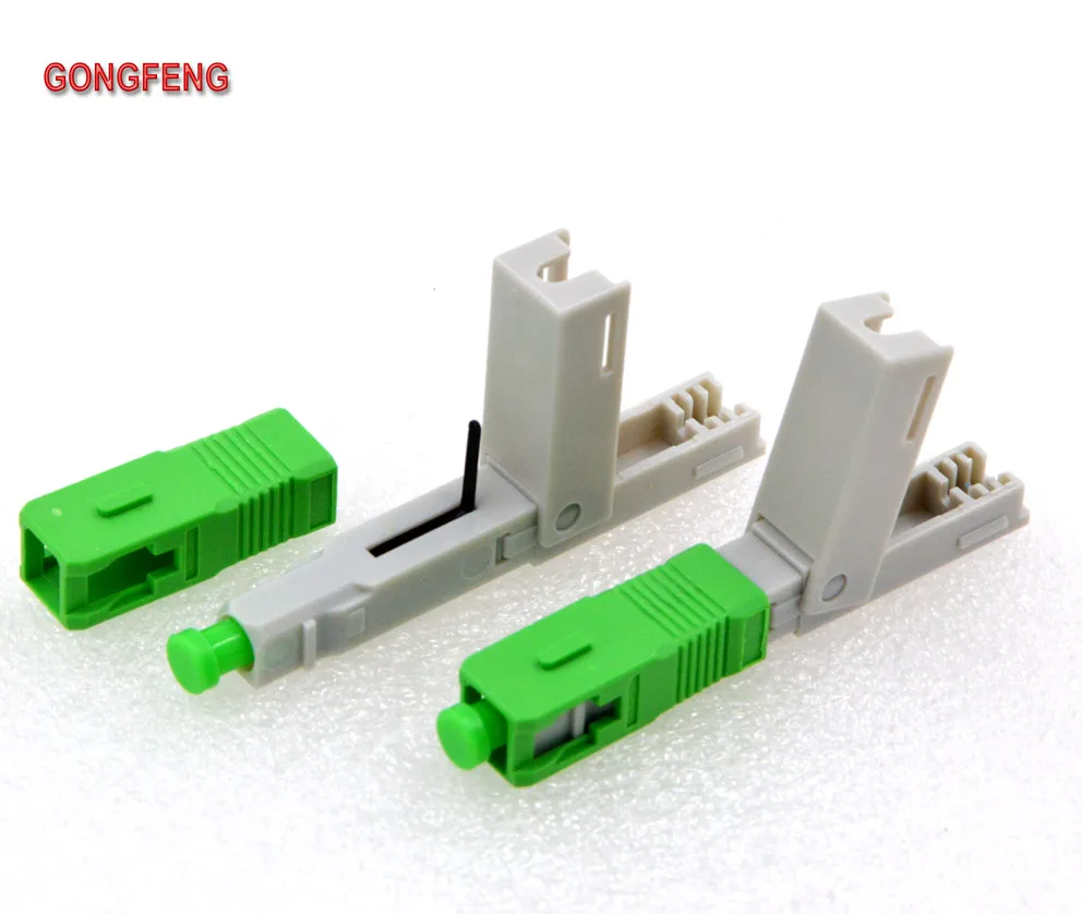 

GONGFENG 100pcs NEW Highend SC Optic Fiber Fast Connector SC/PC/APC Telecom class Quick Connector Special Wholesale TO Russia