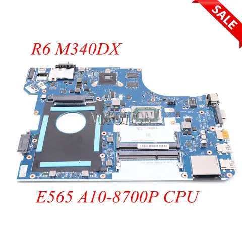 NOKOTION FRU 01AW123 BE565 NM-A631 laptop motherboard For lenovo ThinkPad E565 A10-8700P CPU Radeon R6 M340DX Main board
