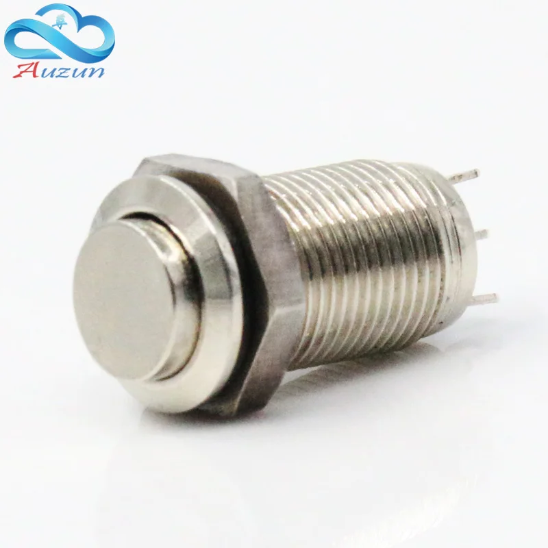 10 mm metal push button switch high reset button switch 1 normally open one normally closed three feet waterproof rust