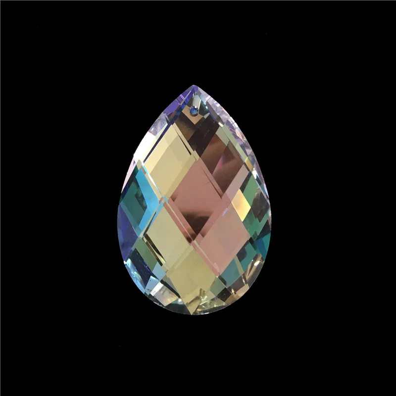 

180 PCS/Lot 38MM Almond Crystal AB Color Prism Crystal Ornament Pendant Free Shipping