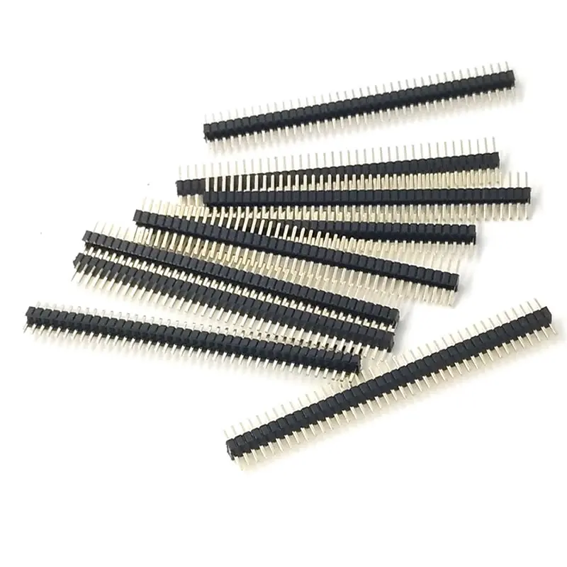 20pcs/LOT pin header male pitch 1.27mm 40 Pin Male Single Row Pin Header Strip 1x40P