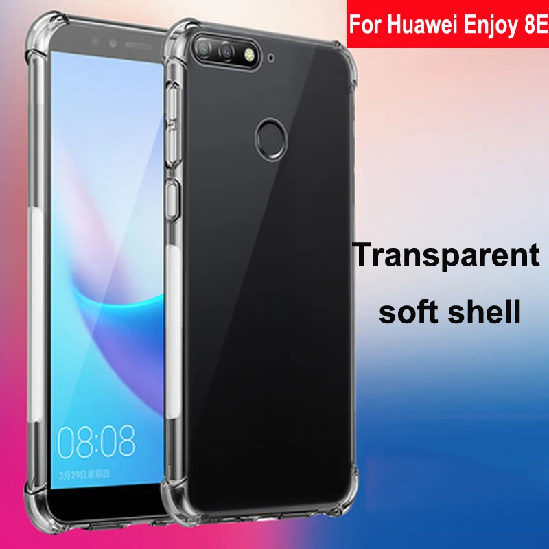 Luxury Shockproof Clear Soft Case Capa For Huawei Enjoy 8E Phone Cases Silicone Back Cover For Huawei Enjoy8E 8 E ATU-AL10 Shell