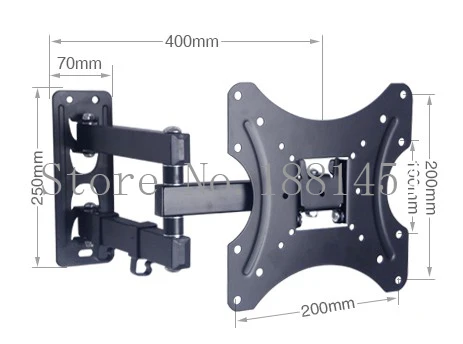 Soporte giratorio para TV LCD de movimiento completo, brazo retráctil de pared para TV de 10 "-42", soporte máximo de 35KG de peso, 2019