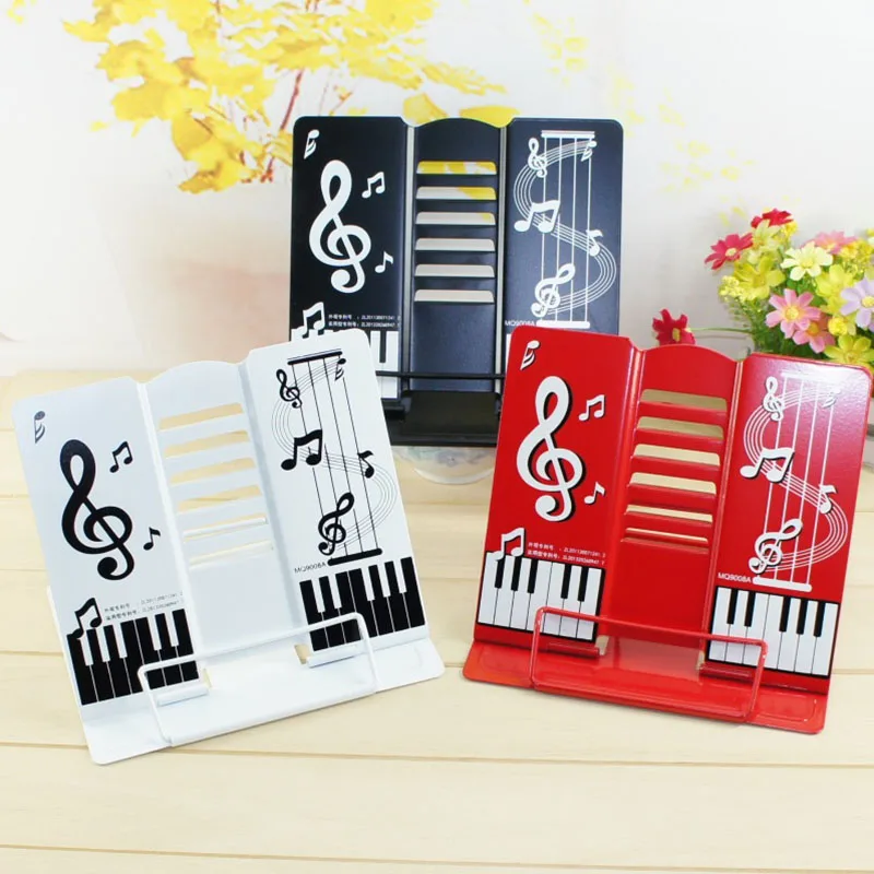 Creative Stainless Steel Music Anti-myopia Bookend Desk Organizer Desktop Book Holder School Stationery Office Accessories