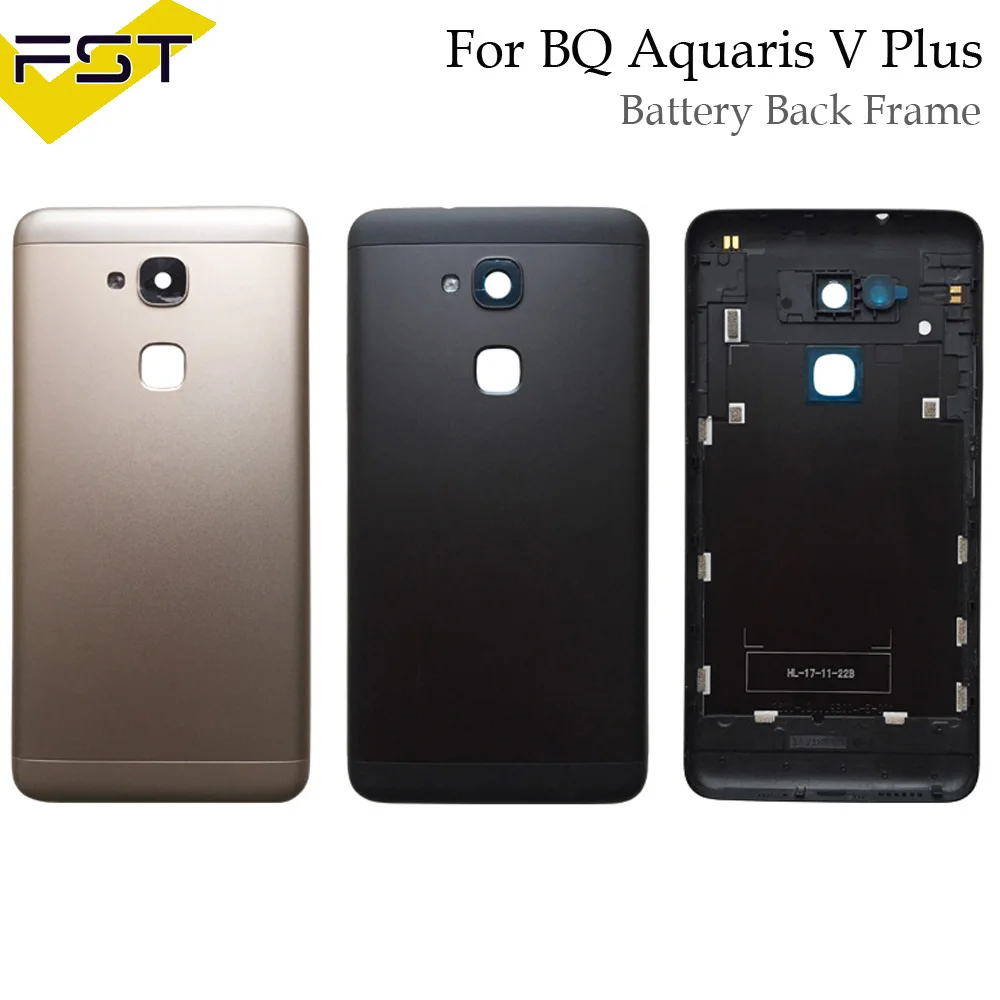 Black/Gold Battery Door Back Cover Housing Case For BQ Aquaris V Plus Back Frame Spare Parts For BQ V Plus Back Marco