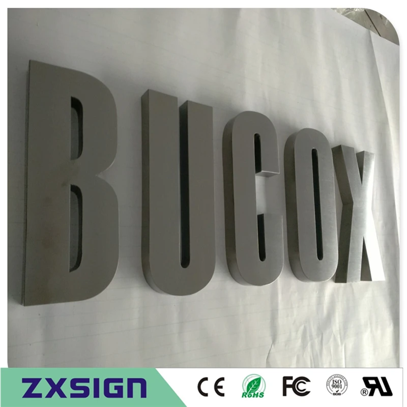 Factory Outlet Outdoor Geschilderd Metalen Letters, Bakken Afwerking Rvs Letters