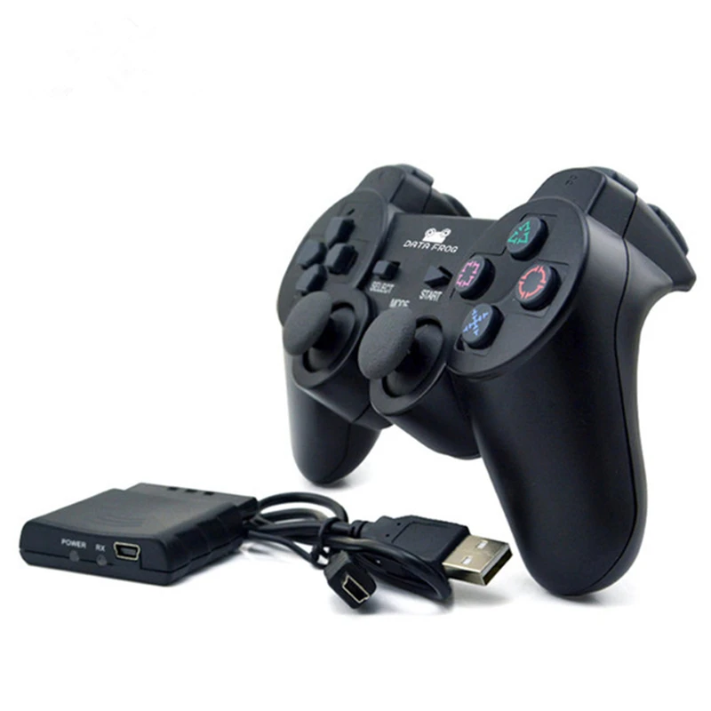 DATA FROG 2.4GHz Wireless Controller For Sony PS2 Gamepad Joystick Joypad For Sony Playstation PS2 Console For Sony PS3 For PC