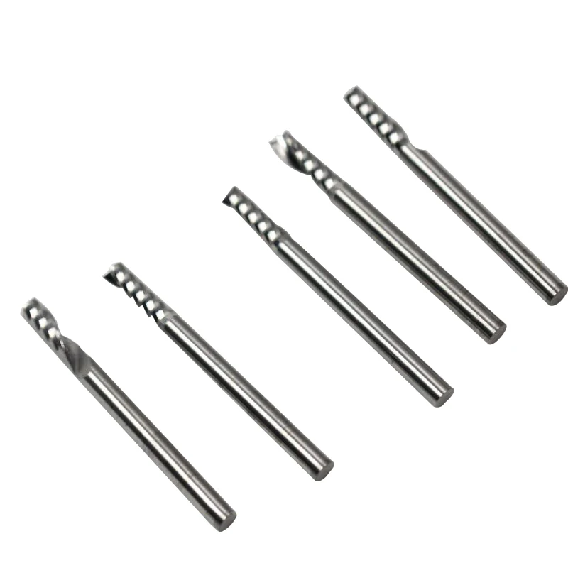

New 5PCS 3.175*10mm One flute carbide Engraving CNC router bits Tools Cutting