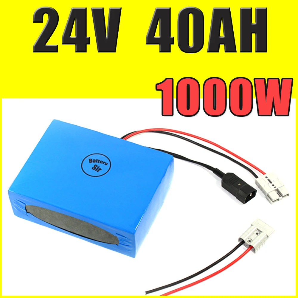 

24V 40AH lithium battery super power electric bike battery 29.4V lithium ion battery pack + charger + BMS , Free customs duty