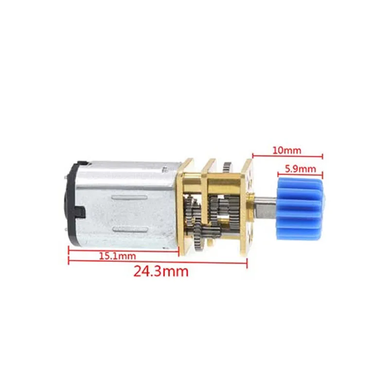 N20 DC 3/6/12V Micro Speed Gear Motor 15-300RPM Reduction Gear Motor Electric Metal Gear Reducer Motor with Gear Wheel