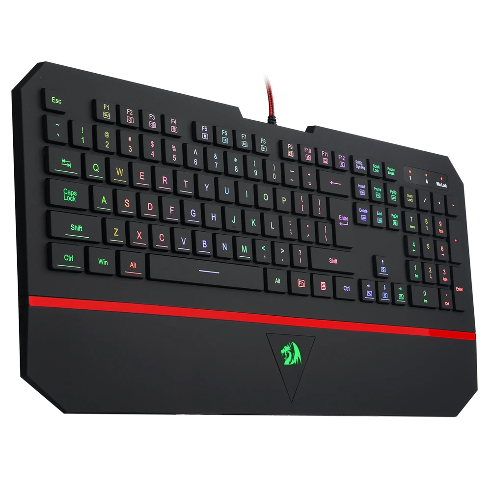 Gaming Keyboard K502 Redragon Kaeyboard RGB LED Backlit Illuminated Keyboard 104 Key Computer Gaming Keyboard SilentWrist Rest image 6