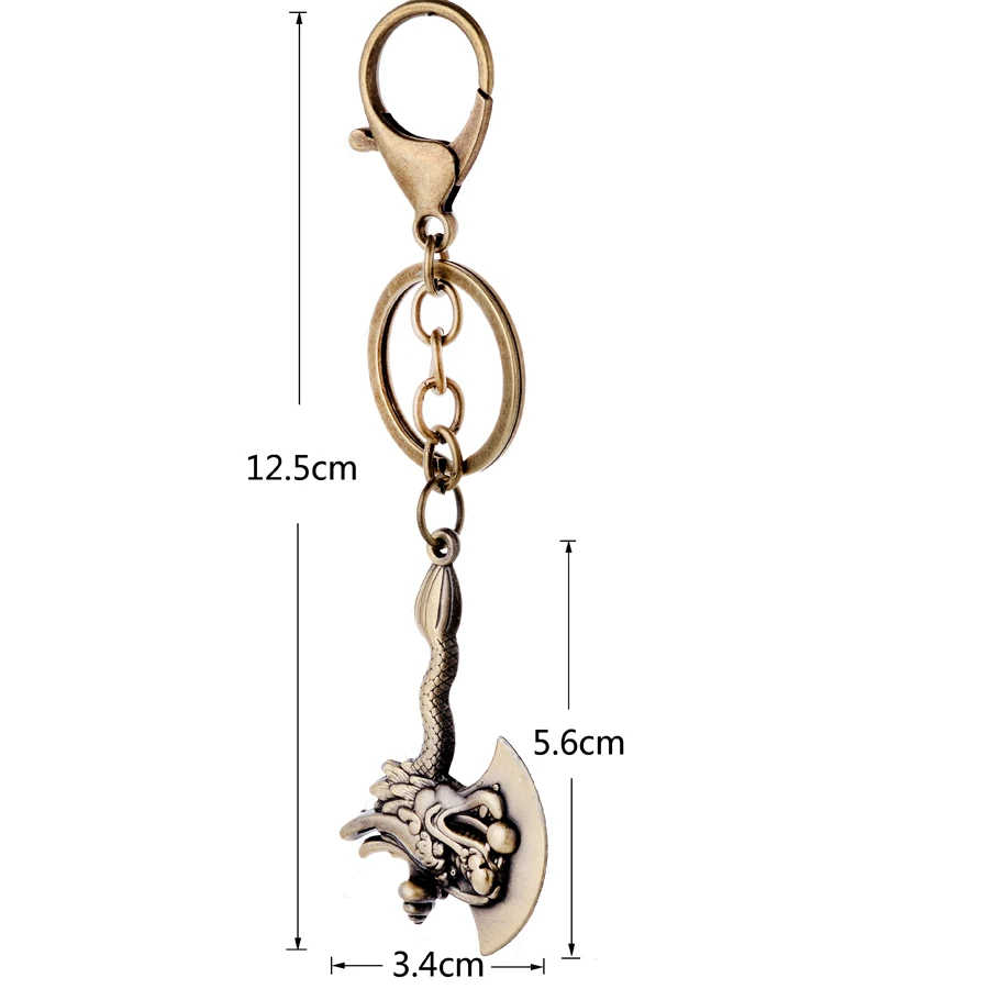 Novelty Jewelry Punk Vintage Hatchet Shape Keychain Ax Key Chain Ring Holder For Men Bag Charm Pendant Car Keyring Gift FY013