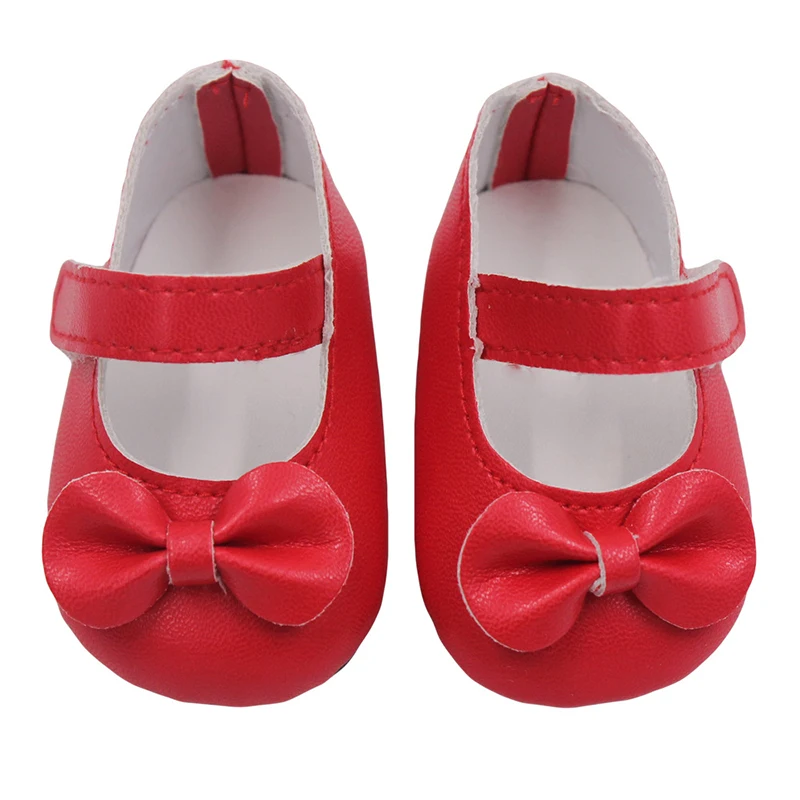 Zapatos de muñeca con nudo de lazo para niños, accesorios para muñecas BJD, 5 colores, 18 pulgadas, recién llegados