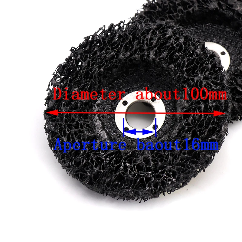 1 pièces 4 "/100*16*13*25mm Noir Disque Poly Bande Disque Abrasif Roue peinture Rouille Suppression Clean Pour Angle Grinder Outils