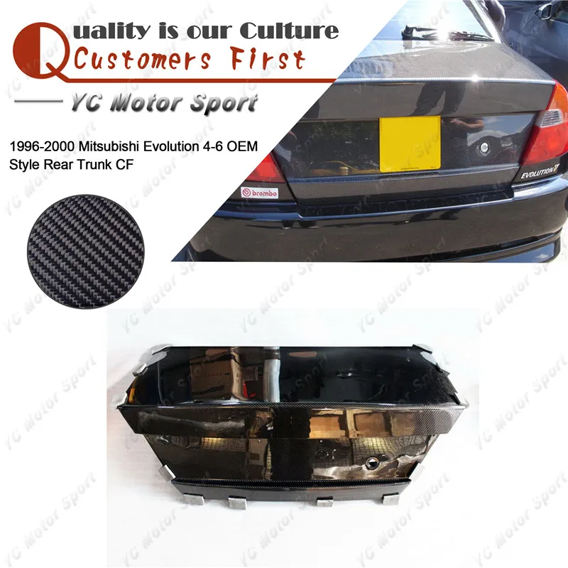 Car Accessories Carbon Fiber OEM Style Rear Trunk Bootlid Fit For 1996-2000 Evolution 4-6 EVO 4 5 6 Rear Boot Lid Tail Cover