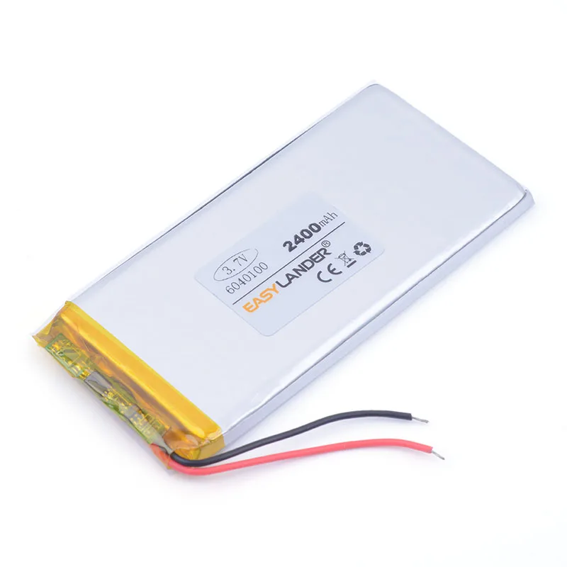 3,7V 2400mAh 6040100   Bateria recarregável de polímero de íon-lítio de lítio